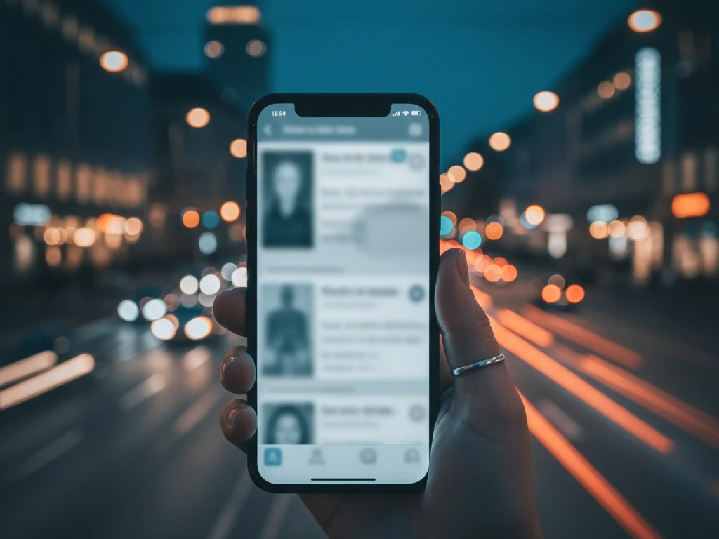 Smartphone digitale Plattform Sexarbeit Deutschland 2026 nächtliche Stadt